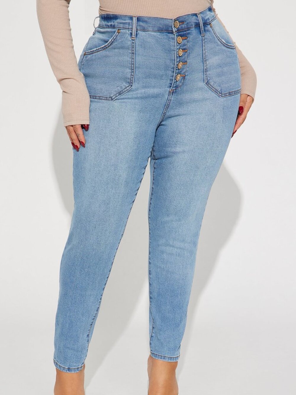 Fashion Nova Light Wash Skinny Jeans